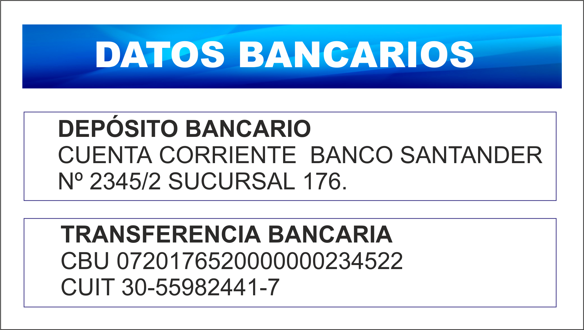 Datos Bancarios 