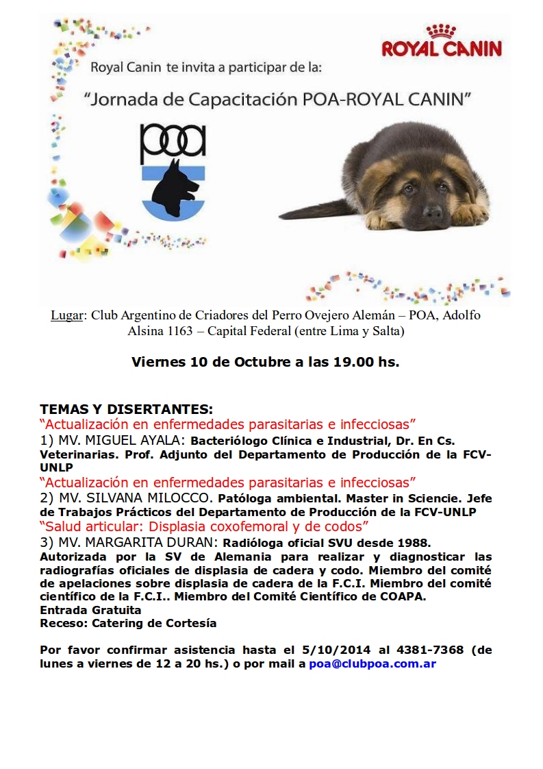 JORNADAS POA ROYAL CANIN-OCTUBRE