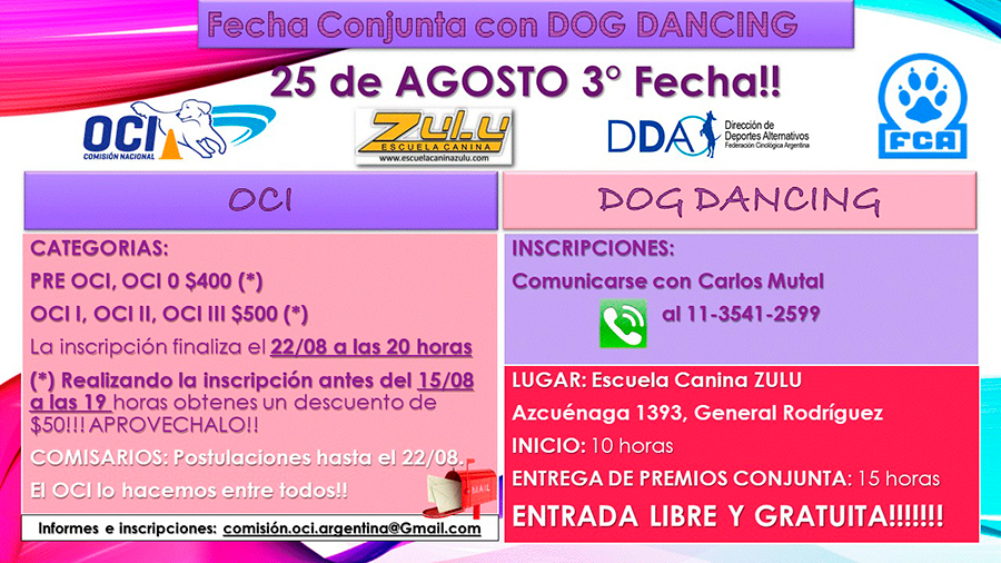 DOG DANCING AGOSTO